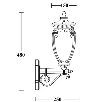 Настенный фонарь уличный Oasis Light VERONA 86201/02 Gb