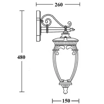 Настенный фонарь уличный Oasis Light VERONA 86202/02 Gb