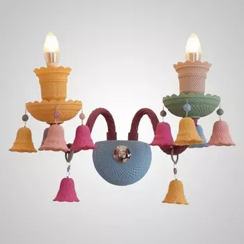 Настенный светильник для детской (бра) в виде колокольчика Rainbow 6 Wall L2 ImperiumLoft Rainbow-6-Wall-01 (211999-26) с подвесками