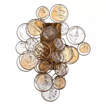 Настенный светильник с круглым узором Crystal Lux DESEO AP2 GOLD