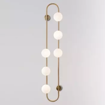 Настенный светильник из бусин Hoop Wall H115 Gold ImperiumLoft Hoop-Wall01