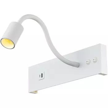 Настенный светильник LED с USB со спотом на гибкой ножке для чтения с выключателем Citilux Декарт CL704470