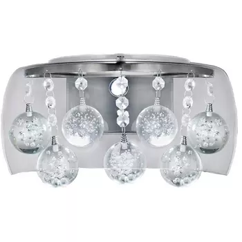 Настенные светильник хрусталь Lumina Deco Fabina LDW 8077-1 PR шарики с подвесками