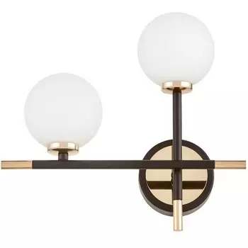 Настенный светильник асимметрия Lumina Deco Marsiada LDW 6033N-2 BK+FGD