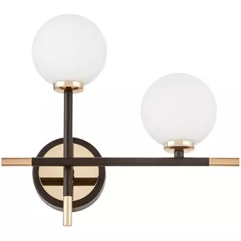 Настенный светильник асимметрия Lumina Deco Marsiada LDW 6033N-2 RT BK+FGD