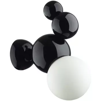 Настенный светильник Lumion Blasen 6566/1W черный/белый матовый/металл/стекло E27 1*40W 220V шарики