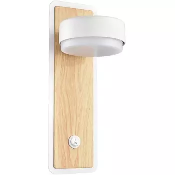 Настенный светильник Lumion Leland 8263/1W металл, белый/дерево GX53 LED 1*7W 220V