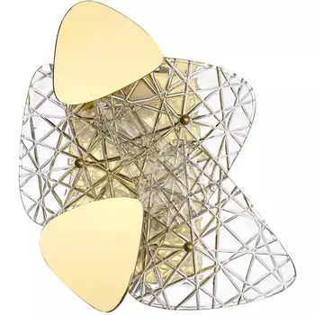 Настенный светильник Lumion Queeny 6582/2W золотой/прозрачный, золотой металл/стекло, металл E14 2*40W 220V