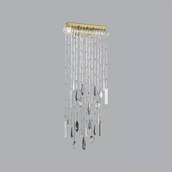 Настенный светильник Odeon Light Afina 5420/10WL античная бронза/металл/стекло/хрусталь LED*10W 3000K с подвесками