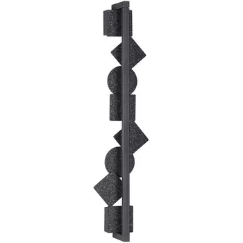 Настенный светильник Odeon Light Geos 6692/12WL черный/фактура crack ice/металл/акрил поворотный на 360 LED 12W 3000K 220V