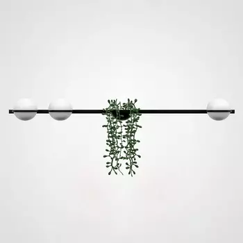 Настенный светильник светодиодный Palma Wall Lamp 3 Шара + 1 Вазон Горизонтальная ImperiumLoft 22,93726 (168498-22)