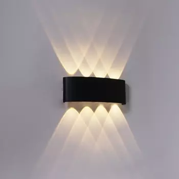 Настенный светильник светодиодный влагозащищенный Reluce 86834-9.2-008KT LED8*1W BK