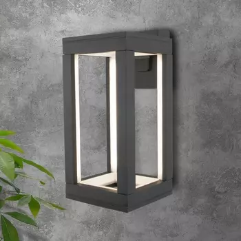 Настенный светильник уличный светодиодный 1527 IP54 Elektrostandard Frame TECHNO LED серый