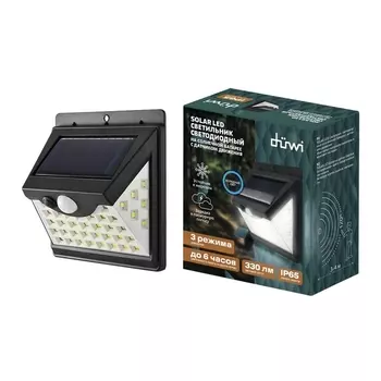 Настенный светильник уличный светодиодный на солнечных батареях с датчиком движения duwi 25014 2 Duwi