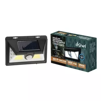 Настенный светильник IP65 уличный светодиодный на солнечных батареях с датчиком движения duwi 25016 6 Duwi