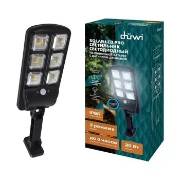 Настенный светильник уличный светодиодный на солнечных батареях с датчиком движения и пультом duwi 24290 5 Duwi