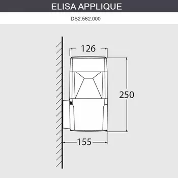 Настенный уличный светильник IP55 Fumagalli Elisa DS2.562.000.WXD1L