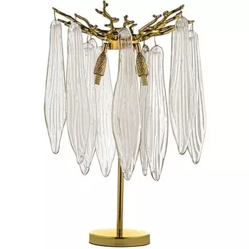 Настольная хрустальная лампа с подвесками Dio D`arte Tavenna Gold Tavenna H 4.1.1.104 G Dio D'Arte