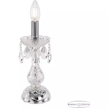 Настольная лампа Bohemia 107 107L/1-27 Ni с подвесками