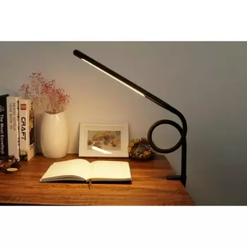 Настольная лампа на струбцине светодиодная на гибкой ножке Donolux Kaa T111043TW1B