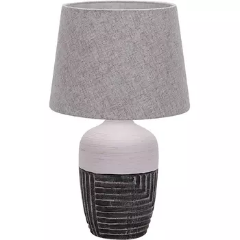 Настольная лампа Escada Antey 10195/L Grey 1x40Вт E27, керамика/ткань, черный/белый/серый