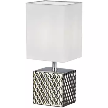 Настольная лампа Escada Edge 10150/L Silver 1х40Вт Е14, фарфор/ткань, серебро
