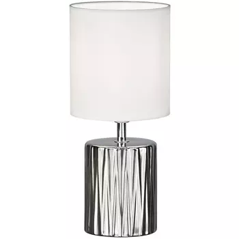 Настольная лампа Escada Elektra 10195/L Silver 1х40Вт Е14, фарфор/ткань, серебро