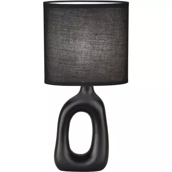 Настольная лампа Escada Sogeta 10159/T Black 1x40Вт E14, керамика/ткань, черный/черный