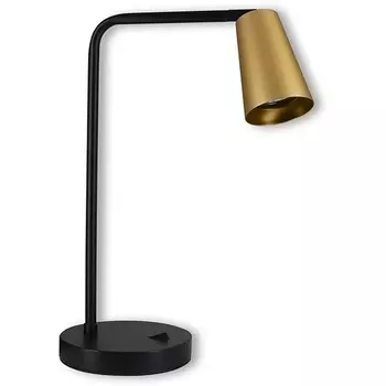 Настольная лампа Feron DE185 BELL 48426 35W, GU10, золото и чёрный