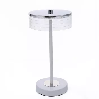 Настольная лампа Lumion Satiana 8252/1TL серебро/белый/прозрачный, металл/акрил LED 7W 400К 220V