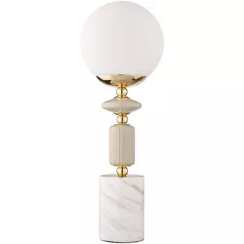 Настольная лампа Lumion Vivien 6580/1T французское золото, серый/белый металл, керамика/стекло E14 1*40W 220V