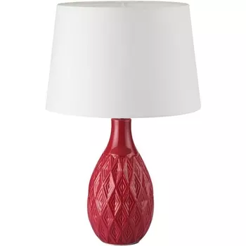 Настольная лампа Lumion Yara 8137/1T красный/белый, керамика/текстиль Е27 1*60W 220V