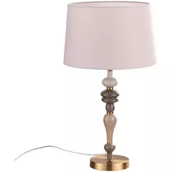 Настольная лампа Odeon Light Homi 5040/1T античн.бронза/беж.абажур/металл/керамика E27 1*60W
