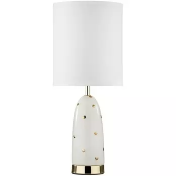 Настольная лампа Odeon Light Pollen 5423/1T MODERN золотой/молочный/белый/металл/керамика/ткань E27 1*60W