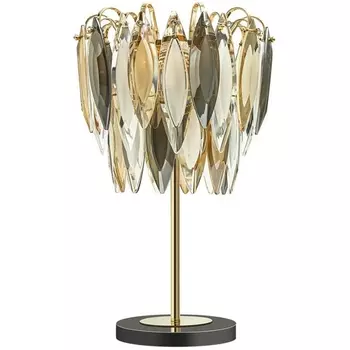 Настольная лампа Odeon Light Vilna 5068/3T золото/дымчат./янтарн./матовый белый/металл/хрусталь E14 3*40W