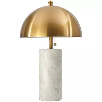 Настольная лампа с выкл. гриб Odeon Light Rufina 7088/2T бронзовый/металл/мрамор 2*LED E14 7W 220V