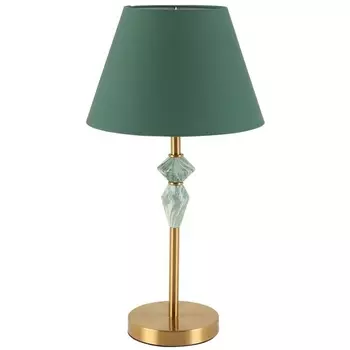 Настольная лампа с выключателем Lumion Vermont 8275/1T латунь/зеленый, металл/керамика/ткань Е14 1*40W 220V