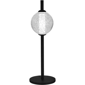 Настольная лампа ST Luce Peek SL6120.404.01 Черный/Прозрачное кракелированное стекло LED 1*8,5W в форме шара