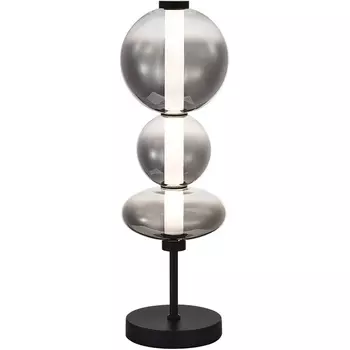 Настольная лампа с бусинами ST Luce Perlina SL6119.404.18 Черный/Дымчато-Серый LED 1*18W 3000K