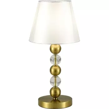 Настольная лампа ST Luce SL2003 SL2003.304.01 латунь/белый E27 1*40W