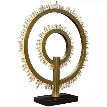 Настольная лампа светодиодная хрустальная Delight Collection Quartz Halo MT20020154-2A satin gold DeLight Collection