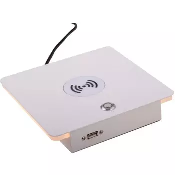 Настольная лампа светодиодная с беспроводной зарядкой и USB-портом Lightstar Muro 808536
