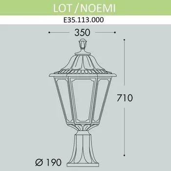 Наземный фонарь IP55 Fumagalli Noemi E35.113.000.BXH27