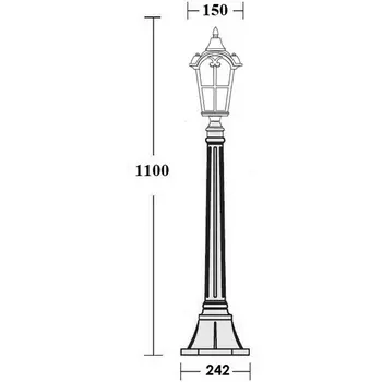 Наземный фонарь Oasis Light PORTO 86107 Gb