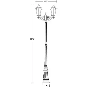 Наземный фонарь Oasis Light PORTO 86109A/02 Gb