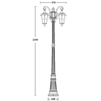 Наземный фонарь Oasis Light PORTO 86109B Gb