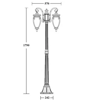Наземный фонарь Oasis Light VERONA 86208A Gb