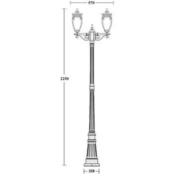 Наземный фонарь Oasis Light VERONA 86209A/02 Gb