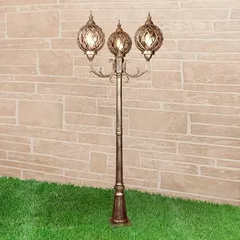 Наземный фонарь F/3 черное золото Elektrostandard Sirius