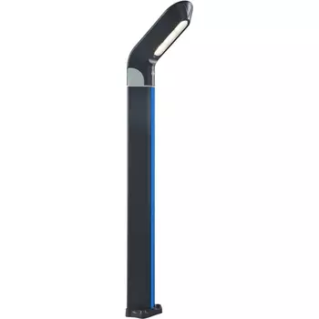 Наземный уличный светильник IP65 Kink Light Линден 09200-F(220V),16(05) с декоративной синей подсветкой, серый 220V Led 10W